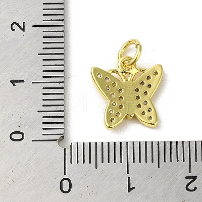 Real 18K Gold Plated Brass Pave Cubic Zirconia Pendants KK-M283-10E-01-1