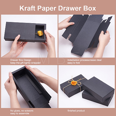 Kraft Paper Drawer Box CON-YW0001-03D-B-1