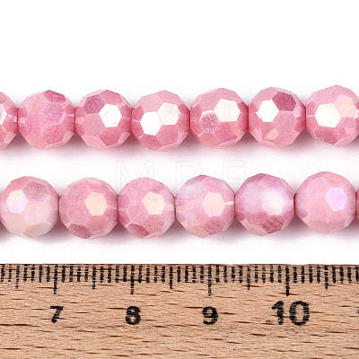 Anti-Tarnish Electroplate Glass Beads Strands EGLA-T021-8mm-15-03-1