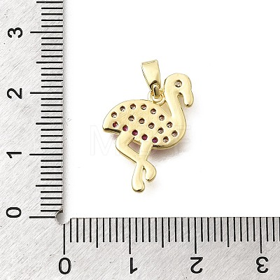 Brass Cubic Zirconia Pendants KK-B187-12G-1