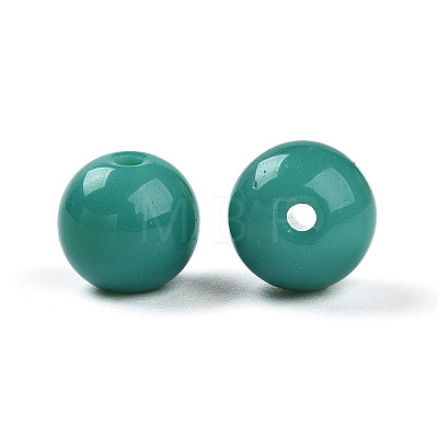 Opaque Solid Color Glass Beads X1-GLAA-N007-8mm-A09-1