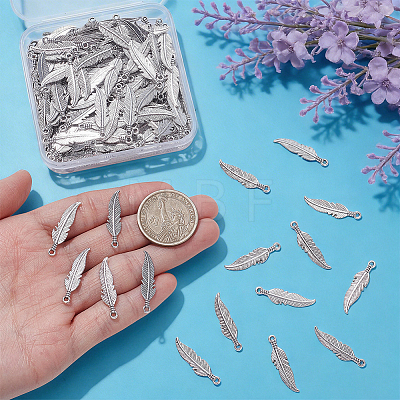 200Pcs Tibetan Style Alloy Pendants FEAT-UN0001-01AS-1