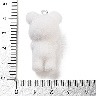 Flocking Resin Pendants RESI-Z028-05C-1