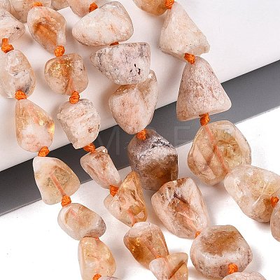 Raw Rough Natural Citrine Beads Strands G-N362-10A-01-1