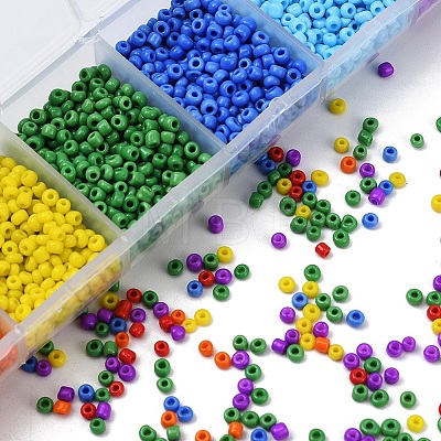 3500Pcs 7 Style 12/0 Glass Round Seed Beads SEED-YW0001-36-1