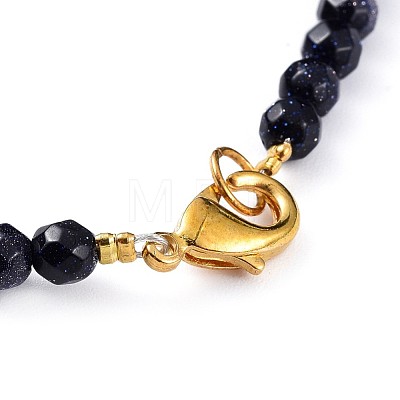 Natural & Synthetic Gemstone Beaded Necklaces NJEW-JN02454-01-1