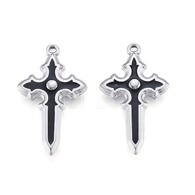 304 Stainless Steel Pendants X-STAS-B027-26P-1