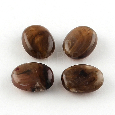 Oval Imitation Gemstone Acrylic Beads X-OACR-R047-15-1