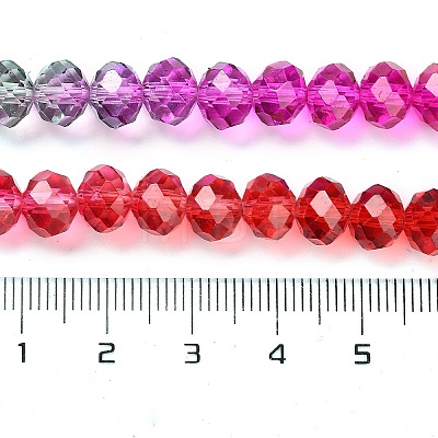 Transparent Painted Glass Beads Strands X1-DGLA-A034-T8mm-A24-1