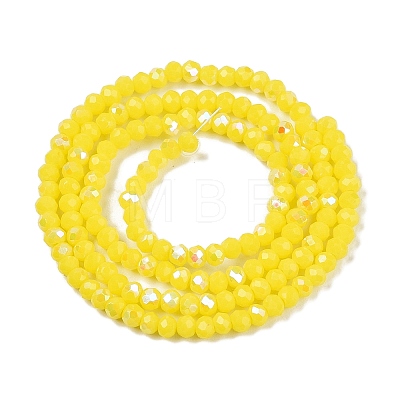 Electroplate Opaque Solid Color Glass Beads Strands EGLA-A044-P1mm-L04-1