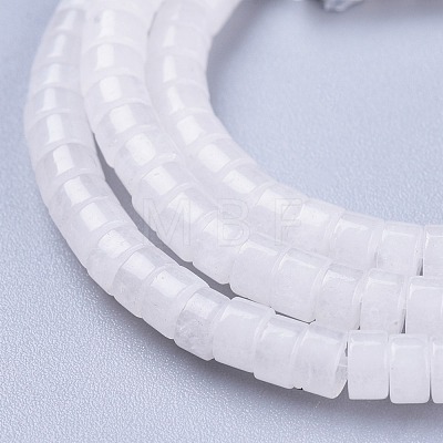 Natural White Jade Beads Strands G-F631-A41-1