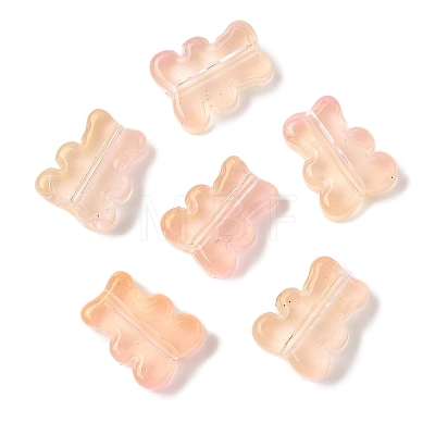 Transparent Spray Paint Glass Beads GLAA-Z011-08G-1