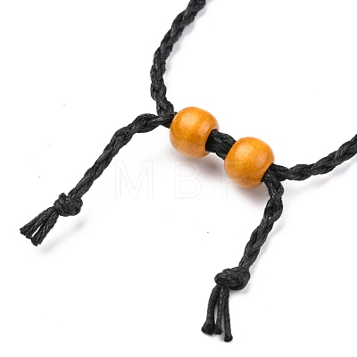 Adjustable Braided Waxed Cord Macrame Pouch Necklace Making NJEW-I243-A06-1