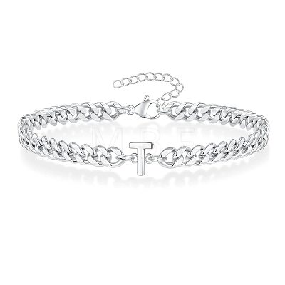 Letter 304 Stainless Steel Link Bracelets FS-WG7830E-44-1