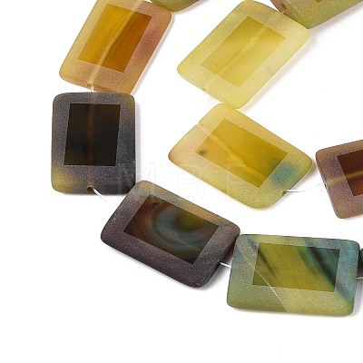 Dyed Natural Agate Beads Strands G-T144-25B-04-1