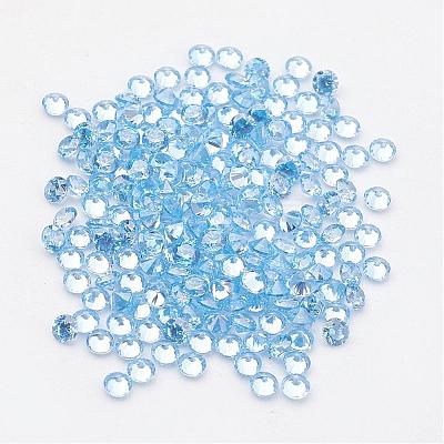 Aquamarine Cubic Zirconia Cabochons ZIRC-G081-4mm-1