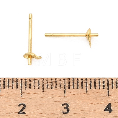 925 Sterling Silver Flat Round Stud Earrings Findings STER-B010-01A-G-1