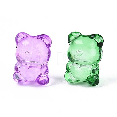 Baking Paint Transparent Glass Beads DGLA-N018-02-1