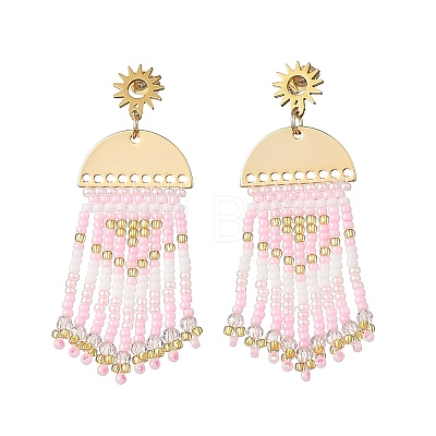 3 Pairs 3 Colors Brass Chandelier Earrings for Women EJEW-MZ00757-1