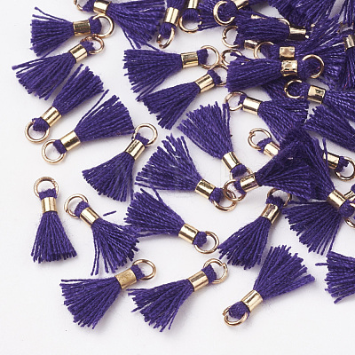 Polycotton(Polyester Cotton) Tassel Pendant Decorations FIND-S275-12G-1