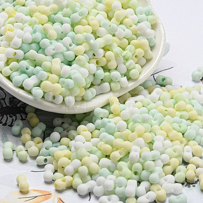 Macaron Color Opaque Frosted Glass Seed Beads SEED-K009-12B-04-1