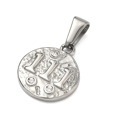 Textured 304 Stainless Steel Pendants STAS-A140-02P-1-1