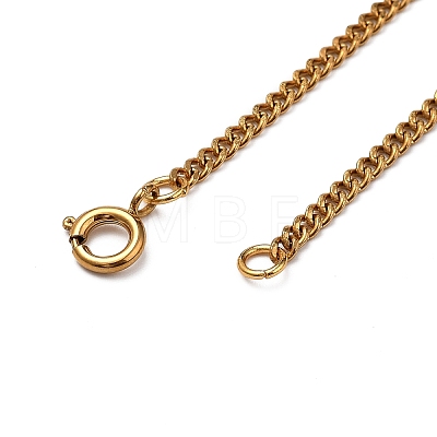304 Stainless Steel Curb Chain Necklaces X-NJEW-JN02908-1