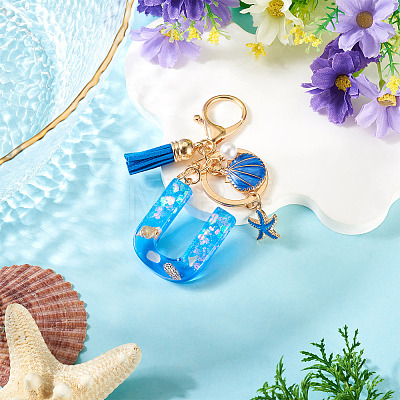 Star Resin & Shell Keychains KEYC-TAC00087-01U-1