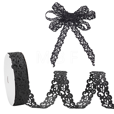 20 Yards Flower Polyester Lace Trim OCOR-WH0077-085C-1