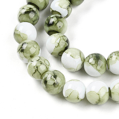 Baking Paint Glass Beads X1-DGLA-N003-10mm-C06-1