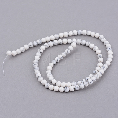 Synthetic Howlite Beads Strands X-G-Q462-6mm-26-1-1