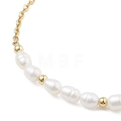 Adjustable 304 Stainless Steel Cable Chains & Natural Cultured Freshwater Pearl Slider Bracelets BJEW-JB12713-1