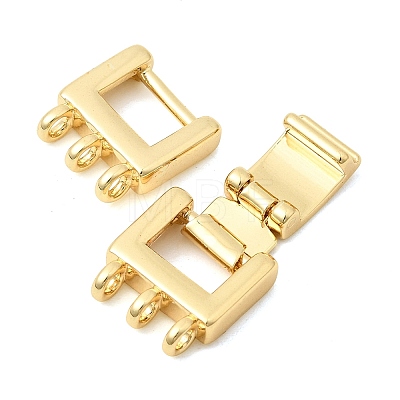 Brass Fold Over Clasps KK-Z150-20G-01-1