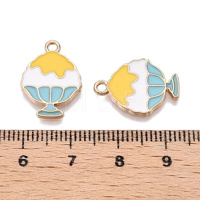 Rack Plating Alloy Enamel Pendants ENAM-N056-348A-1