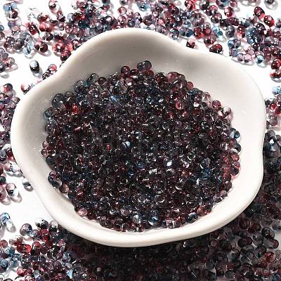 Transparent Baking Paint Glass Seed Beads SEED-A033-06A-08-1