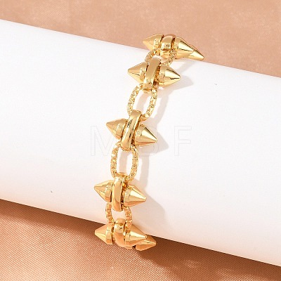 Punk 304 Stainless Steel Spiked Link Chain Bracelets for Women SA-H001-21G-1