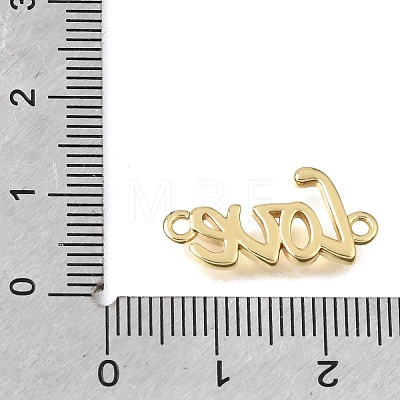 Brass Word LOVE Links Connector Charms KK-C263-09G-1