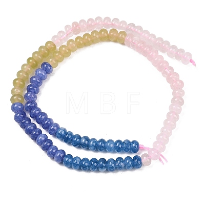 Natural Quartz Crystal & Rose Quartz & Dyed White Jade Beads Strands G-Z135-C10-1