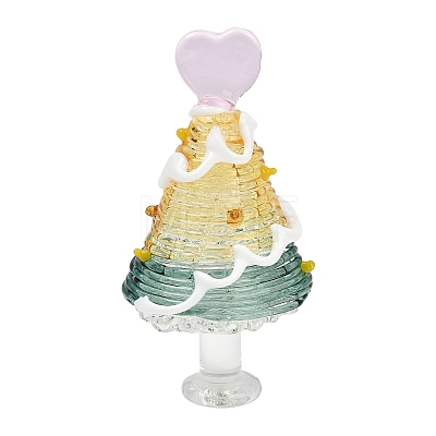 Handmade Lampwork Christmas Tree Ornaments LAMP-C026-06B-1
