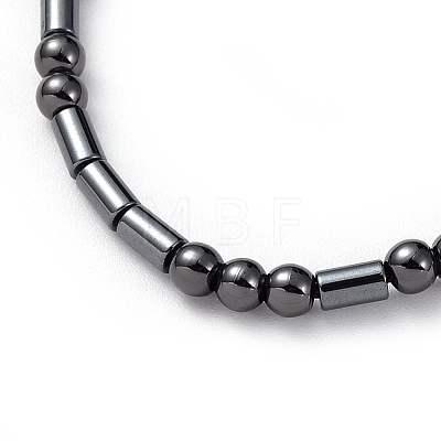 Adjustable Non-magnetic Synthetic Hematite Necklaces NJEW-JN02704-01-1