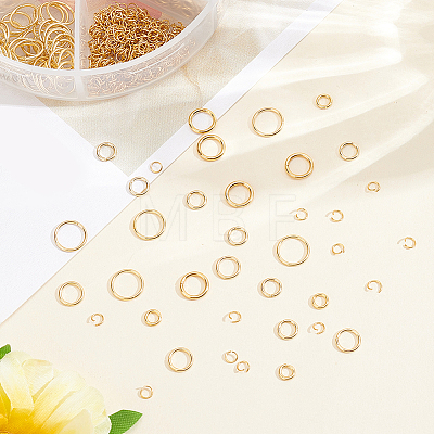 1200Pcs 6 Styles 304 Stainless Steel Jump Rings STAS-BBC0009-56-1