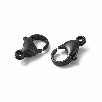 Spray Painted 304 Stainless Steel Lobster Claw Clasps STAS-R120-01F-02-1