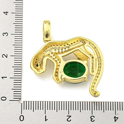 Brass Micro Pave Cubic Zirconia Pendants KK-K354-20G-1