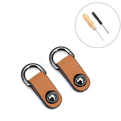 Alloy & PU Leather Suspension Clasps PW-WG1410A-07-1