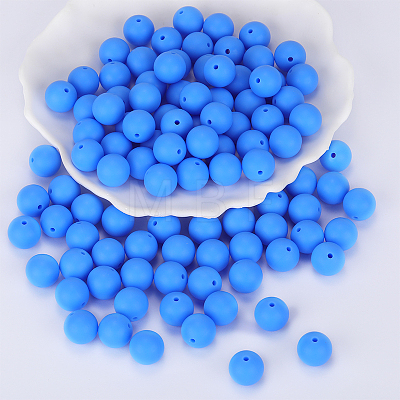 Round Silicone Focal Beads SI-JX0046A-15-1