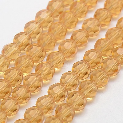 Eco-Friendly Glass Round Beads Strands EGLA-J042-8mm-M02-1