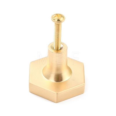 Hexagon with Marble Pattern Brass Box Handles & Knobs DIY-P054-C02-1