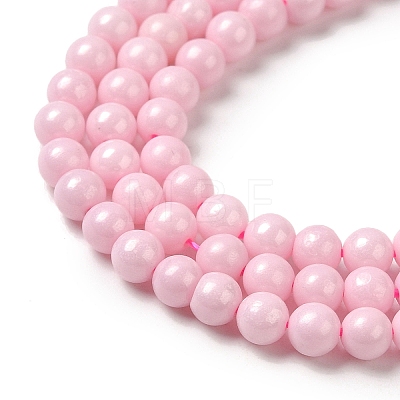 Cubic Zirconia Imitation Pearl Bead Strands ZIRC-P109-03B-10-1