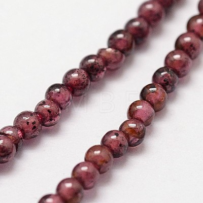 Natural Garnet Beads Strands X-G-N0213-04-2mm-1