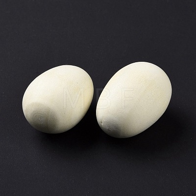 Unfinished Chinese Cherry Wooden Simulated Egg Display Decorations WOOD-B004-01A-1